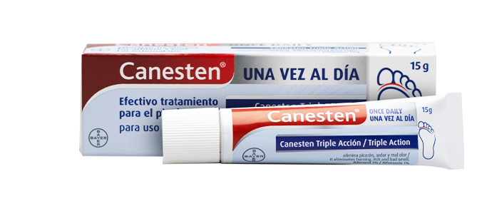 Canesten Triple Acción Crema 15g Tratamiento pie de atleta